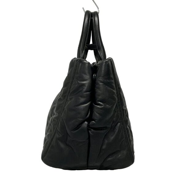 Auth PRADA Nappa Bomber BN2647 Black Leather Tote Bag - Picture 4 of 16